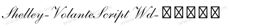 Shelley-VolanteScript Wd字体转换